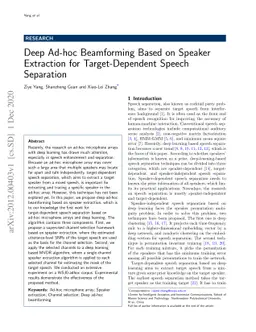 Deep Ad-hoc Beamforming Based on Speaker Extraction for Target-Dependent
  Speech Separation