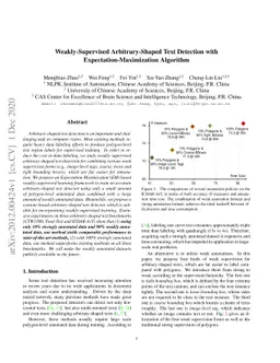 Weakly-Supervised Arbitrary-Shaped Text Detection with
  Expectation-Maximization Algorithm