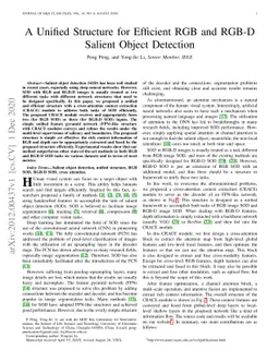 A Unified Structure for Efficient RGB and RGB-D Salient Object Detection