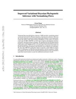 Improved Variational Bayesian Phylogenetic Inference with Normalizing
  Flows