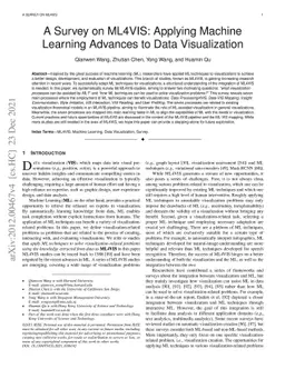 A Survey on ML4VIS: Applying Machine Learning Advances to Data
  Visualization