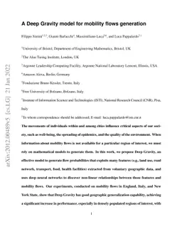 Deep Gravity: enhancing mobility flows generation with deep neural
  networks and geographic information