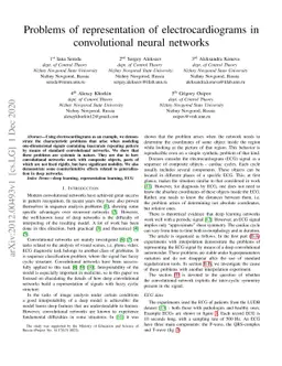Problems of representation of electrocardiograms in convolutional neural
  networks