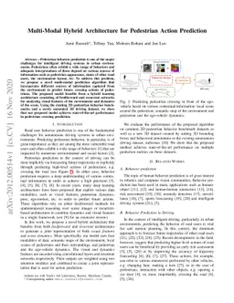 Multi-Modal Hybrid Architecture for Pedestrian Action Prediction