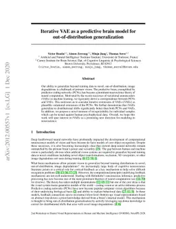 Iterative VAE as a predictive brain model for out-of-distribution
  generalization