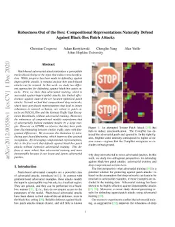 Robustness Out of the Box: Compositional Representations Naturally
  Defend Against Black-Box Patch Attacks