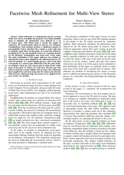 Facetwise Mesh Refinement for Multi-View Stereo