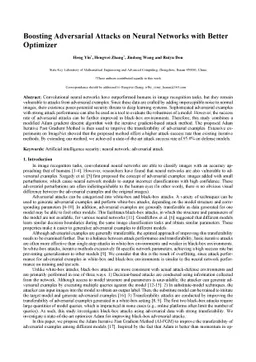 Boosting Adversarial Attacks on Neural Networks with Better Optimizer