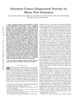 Structured Context Enhancement Network for Mouse Pose Estimation