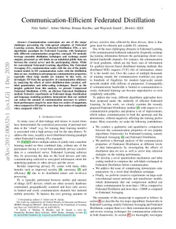 Communication-Efficient Federated Distillation