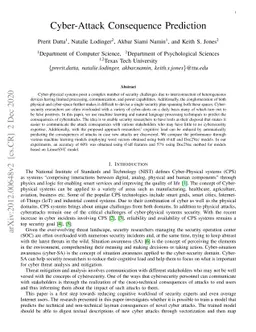 Cyber-Attack Consequence Prediction