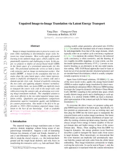 Unpaired Image-to-Image Translation via Latent Energy Transport