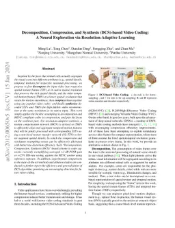 Decomposition, Compression, and Synthesis (DCS)-based Video Coding: A
  Neural Exploration via Resolution-Adaptive Learning