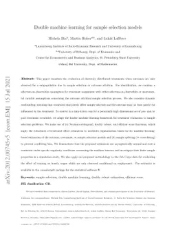 Double machine learning for sample selection models