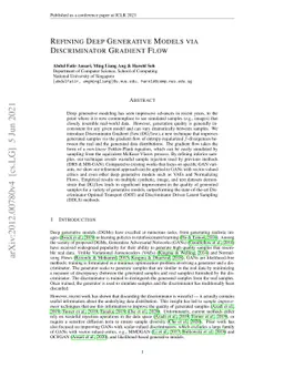 Refining Deep Generative Models via Discriminator Gradient Flow