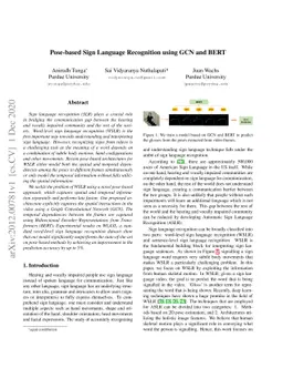 Pose-based Sign Language Recognition using GCN and BERT