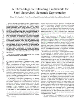 A Three-Stage Self-Training Framework for Semi-Supervised Semantic
  Segmentation
