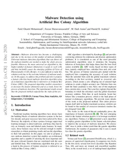 Malware Detection using Artificial Bee Colony Algorithm