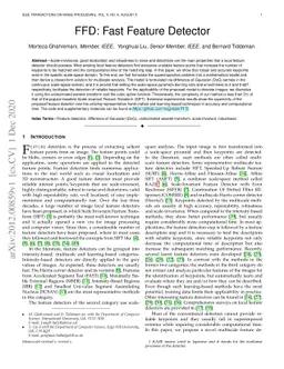 FFD: Fast Feature Detector