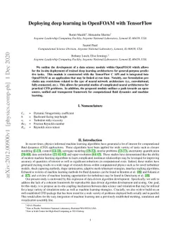 Deploying deep learning in OpenFOAM with TensorFlow