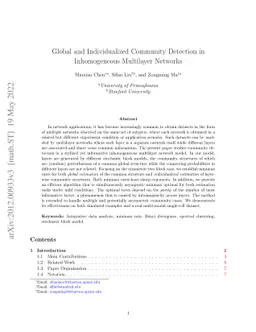 Global and Individualized Community Detection in Inhomogeneous
  Multilayer Networks
