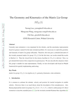 The Geometry and Kinematics of the Matrix Lie Group $SE_K(3)$