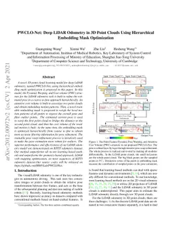 PWCLO-Net: Deep LiDAR Odometry in 3D Point Clouds Using Hierarchical
  Embedding Mask Optimization