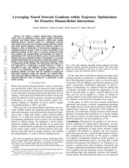 Leveraging Neural Network Gradients within Trajectory Optimization for
  Proactive Human-Robot Interactions