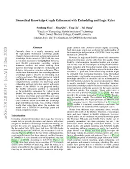 Biomedical Knowledge Graph Refinement with Embedding and Logic Rules