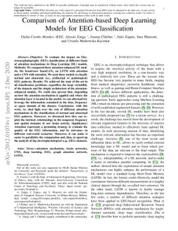 Comparison of Attention-based Deep Learning Models for EEG
  Classification