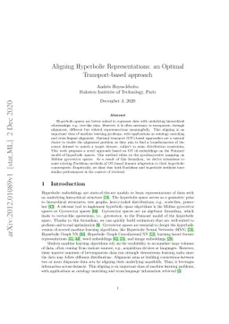 Aligning Hyperbolic Representations: an Optimal Transport-based approach