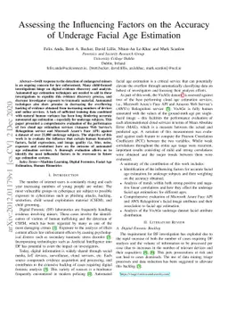 Assessing the Influencing Factors on the Accuracy of Underage Facial Age
  Estimation