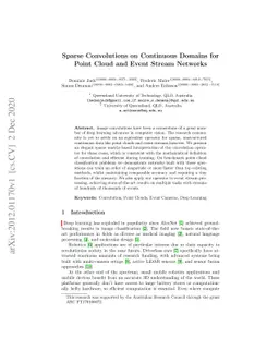 Sparse Convolutions on Continuous Domains for Point Cloud and Event
  Stream Networks