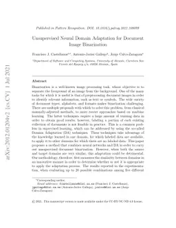 Unsupervised Neural Domain Adaptation for Document Image Binarization