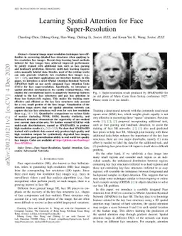 Learning Spatial Attention for Face Super-Resolution