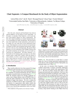 Chair Segments: A Compact Benchmark for the Study of Object Segmentation