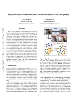Suppressing Spoof-irrelevant Factors for Domain-agnostic Face
  Anti-spoofing