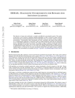 DERAIL: Diagnostic Environments for Reward And Imitation Learning