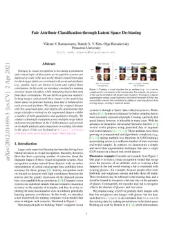 Fair Attribute Classification through Latent Space De-biasing