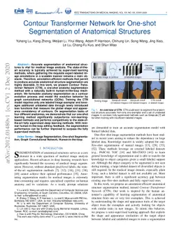 Contour Transformer Network for One-shot Segmentation of Anatomical
  Structures