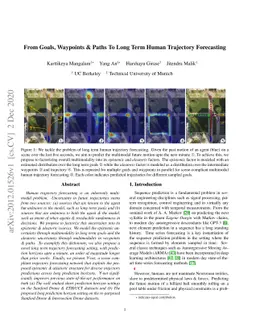 From Goals, Waypoints & Paths To Long Term Human Trajectory Forecasting