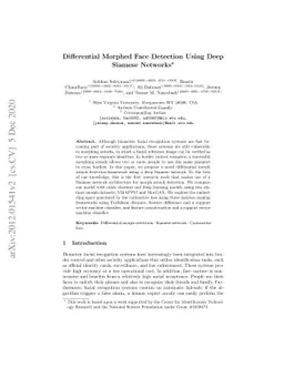 Differential Morphed Face Detection Using Deep Siamese Networks