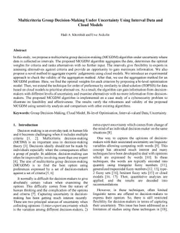 Multicriteria Group Decision-Making Under Uncertainty Using Interval
  Data and Cloud Models