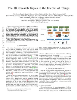 The 10 Research Topics in the Internet of Things