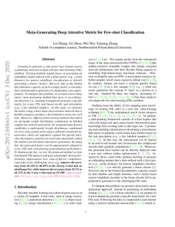 Meta-Generating Deep Attentive Metric for Few-shot Classification