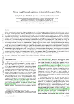 Motion-based Camera Localization System in Colonoscopy Videos