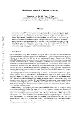 Multilingual Neural RST Discourse Parsing