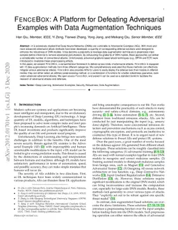 FenceBox: A Platform for Defeating Adversarial Examples with Data
  Augmentation Techniques
