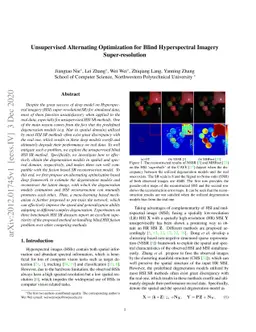 Unsupervised Alternating Optimization for Blind Hyperspectral Imagery
  Super-resolution