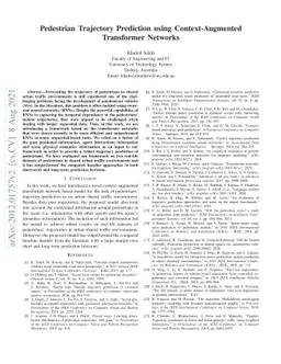 Pedestrian Trajectory Prediction using Context-Augmented Transformer
  Networks